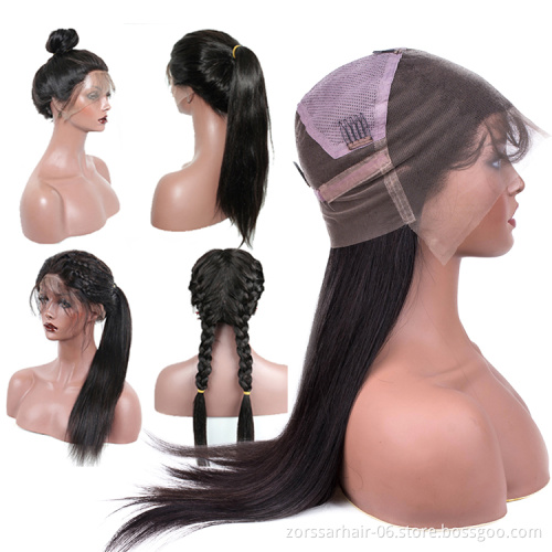 Wholesale frontal wig raw virgin cuticle aligned hair lace wig vendors 100% human hair hd perruque full lace wigs with baby hair